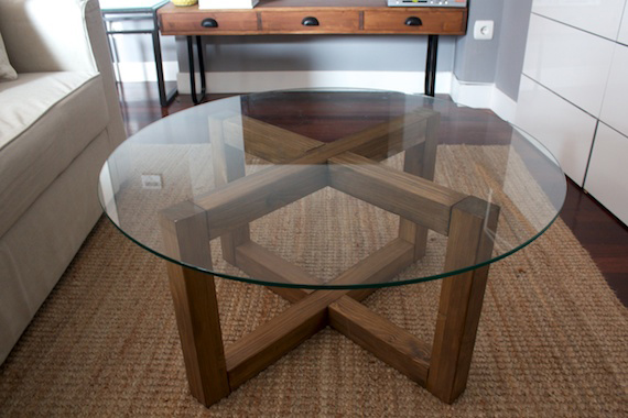 Round Center table top tempered glass flat polished edge.