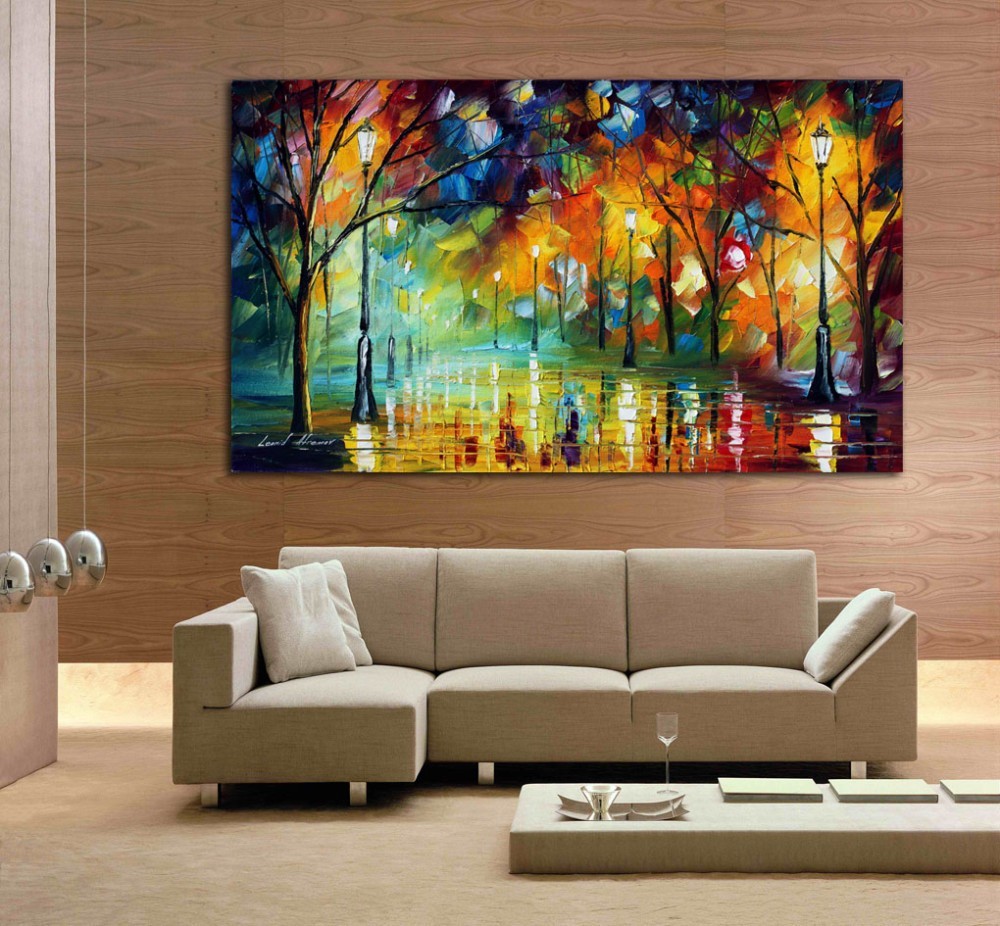 canvas painting on wall