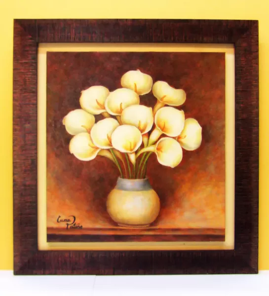 Canvas artwork framed with a coloured gap frame for a modern floating effect in Singapore.